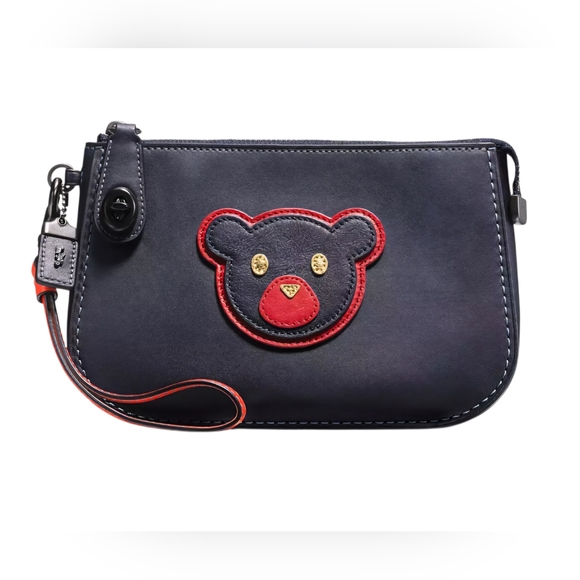 Coach 1941 varsity patch blue turnlock pouch - Picture 1 of 1